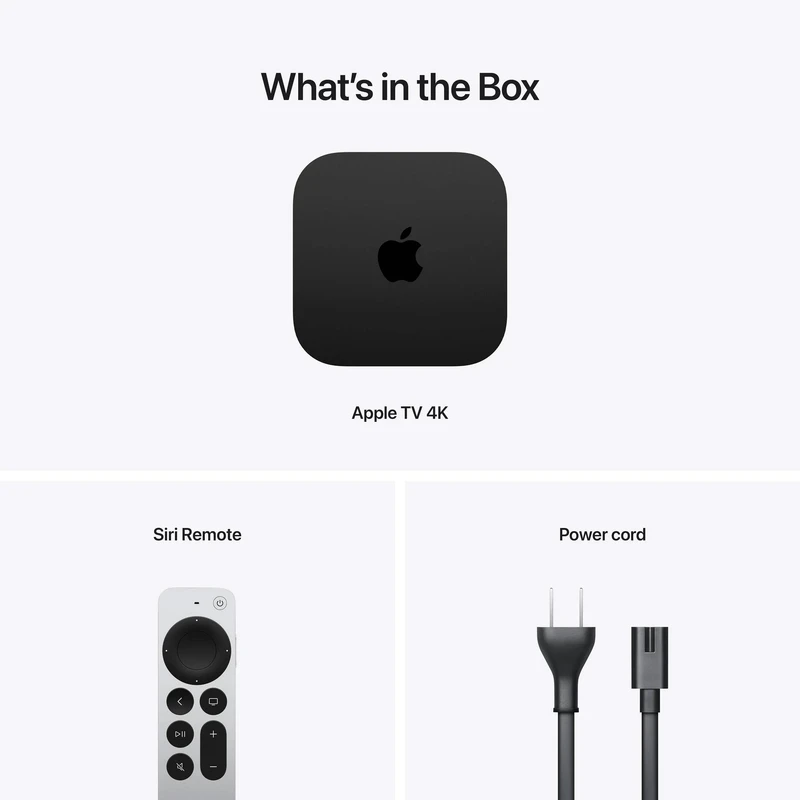 پخش کننده خانگی اپل مدل Apple TV 4K WiFi+Ethernet نسل ششم – 32 گیگابایت (استوک) - Thumbnail 1